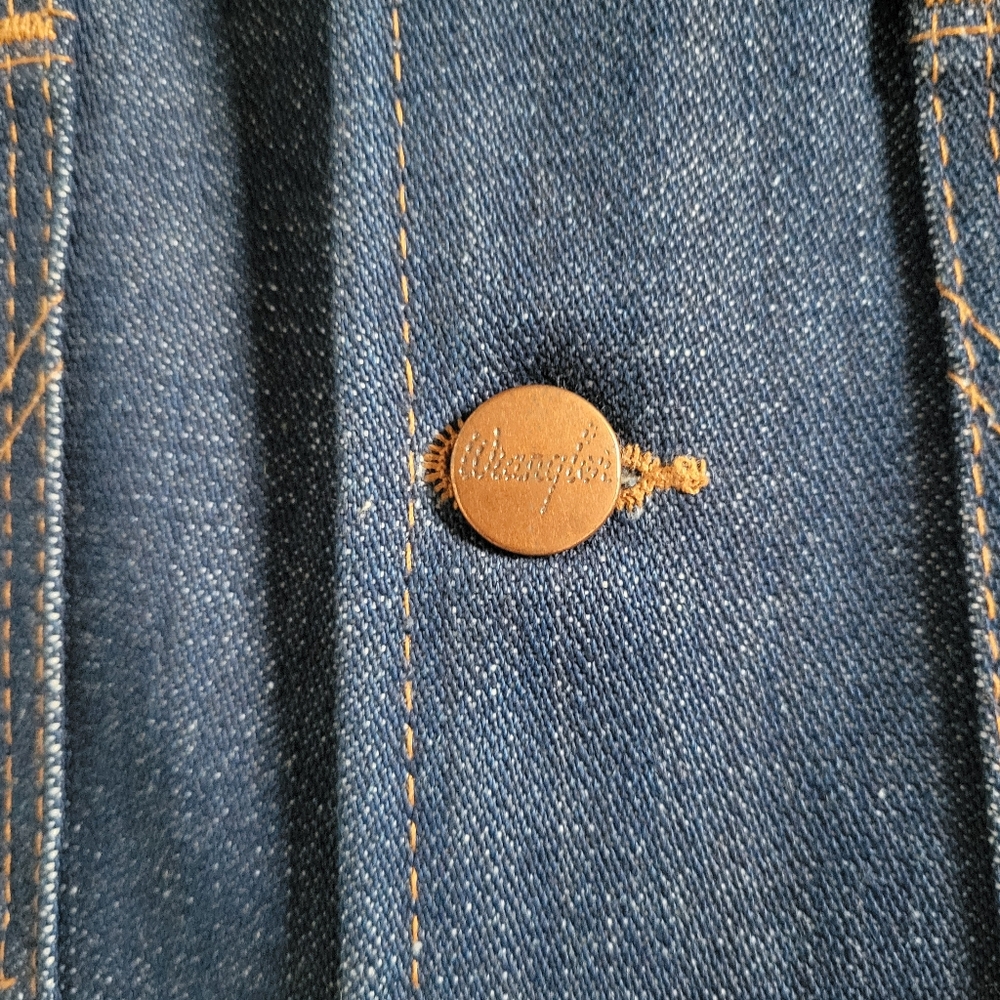 Vintage 70s Wrangler 100% Cotton Denim Vest Size Large (Unisex) - Picture 2 of 8